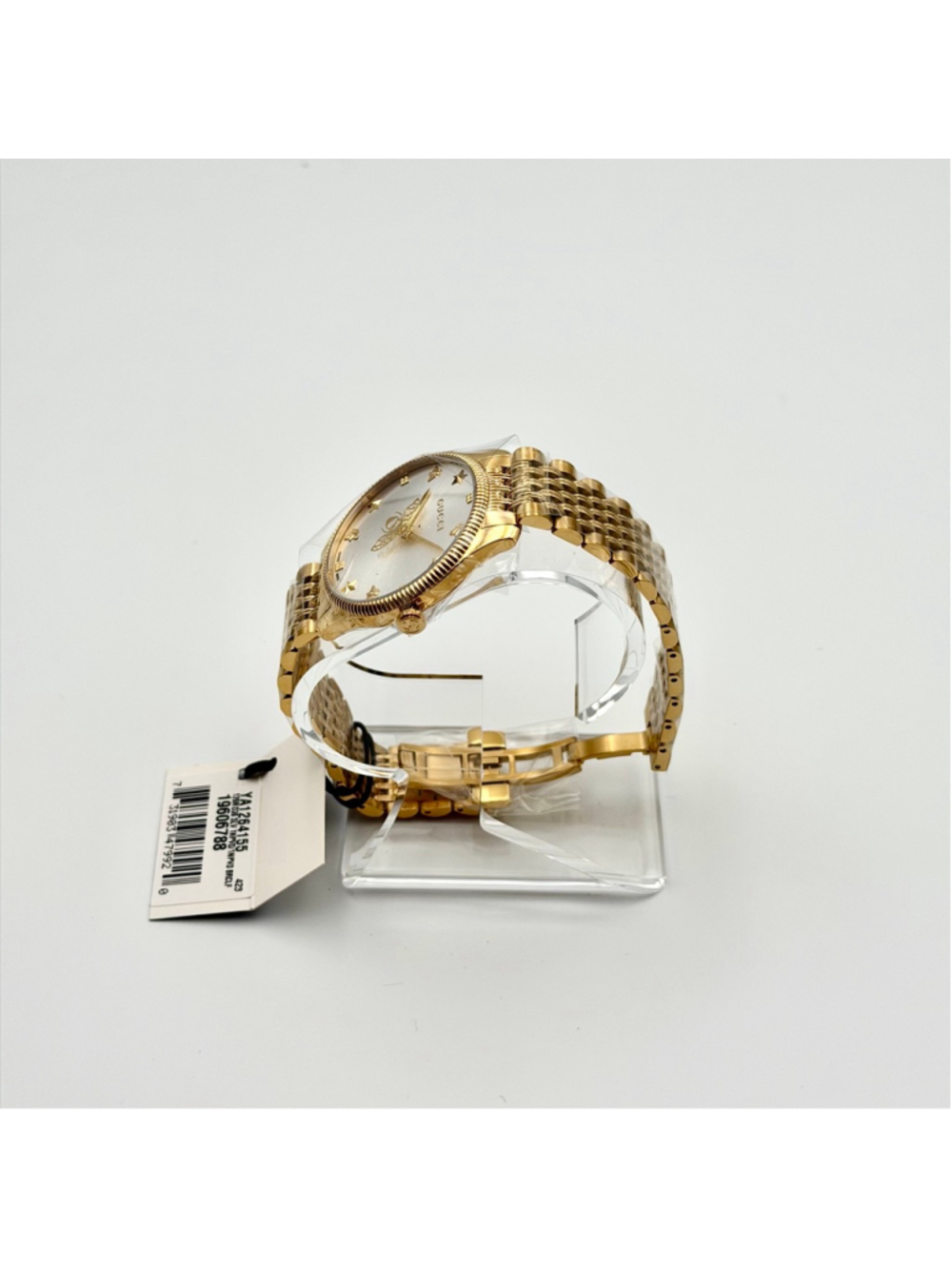 Gucci G-Timeless YA1264155 Gold PVD Silver Dial Bee  Unisex Watch New w/Tag - Picture 6 of 10